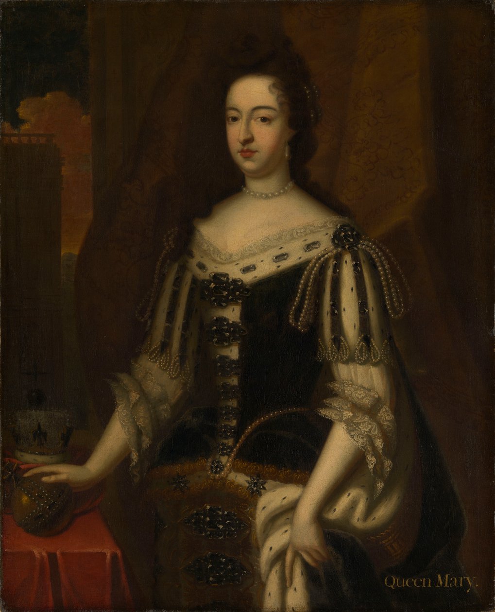 Maria II (1662-1694), finais do século XVII (óleo sobre tela) de Godfrey Kneller