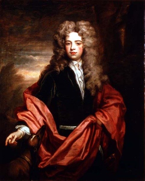 Retrato de um cavalheiro com um galgo de Godfrey Kneller