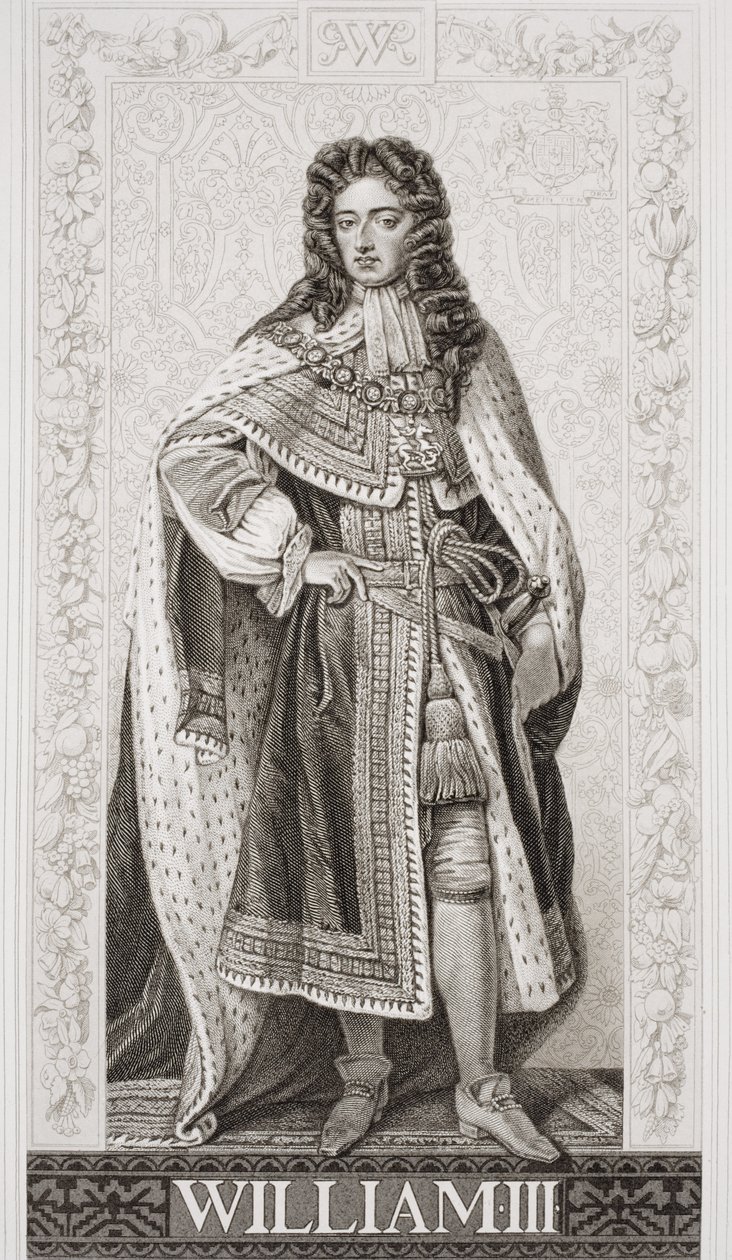 William III (1650-1702) de "Ilustrações da História Escocesa e Inglesa" II de Godfrey Kneller