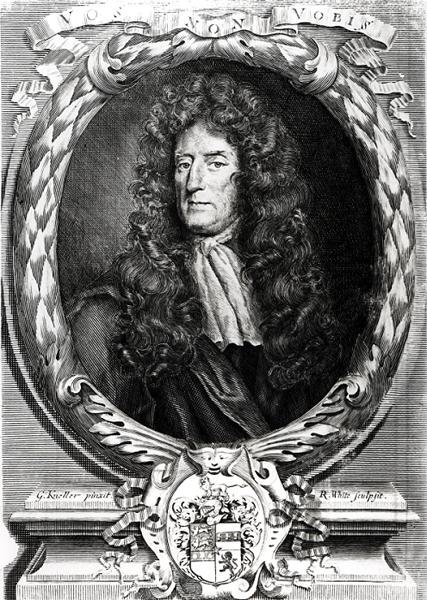 Retrato de Sir Roger LEstrange (1616-1704) de Godfrey after Kneller