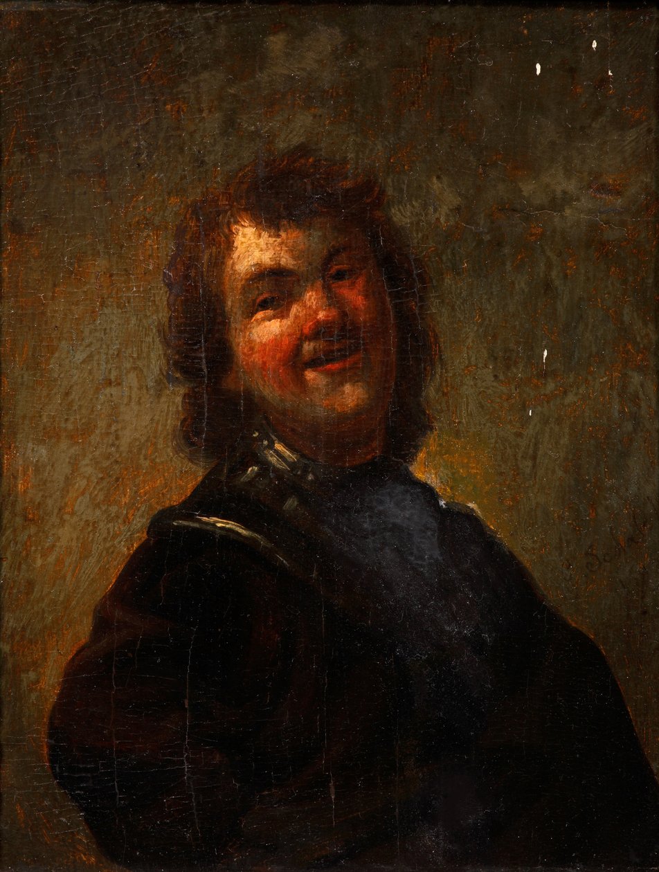 Rembrandt rindo, 1658 de Godfried Cornelisz Schalcken