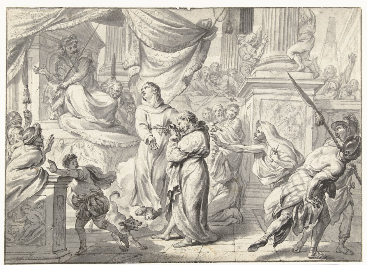 Representação da vida de um santo de Godfried Maes