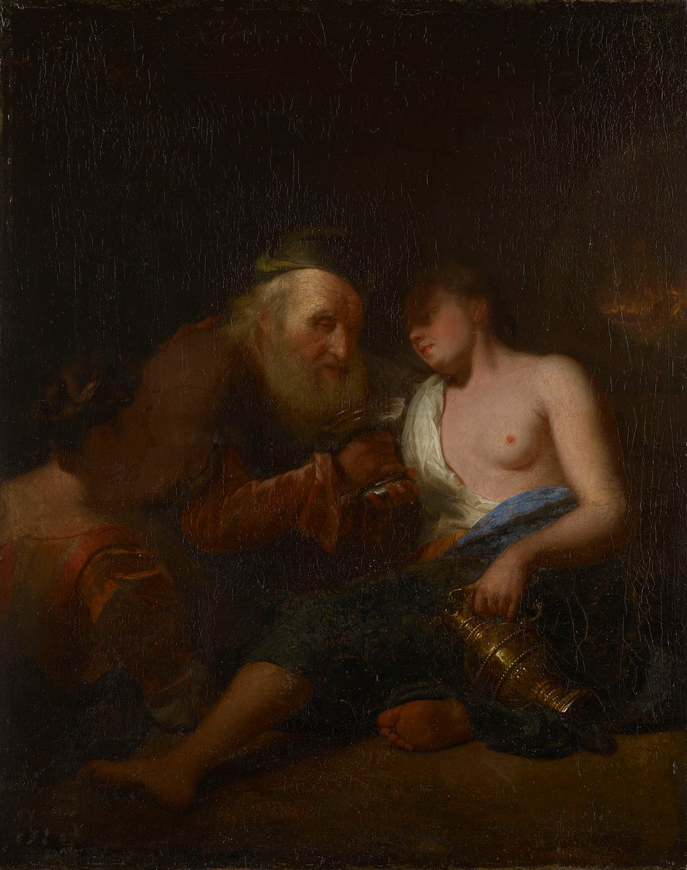 Ló e as suas filhas de Godfried Schalcken