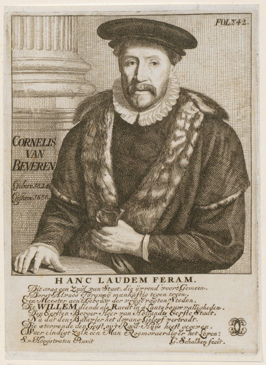 Retrato de Cornelis Beveren, presidente da câmara de Dordrecht de Godfried Schalcken