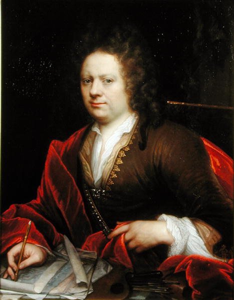 Retrato de um Artista (óleo sobre tela) de Godfried Schalcken