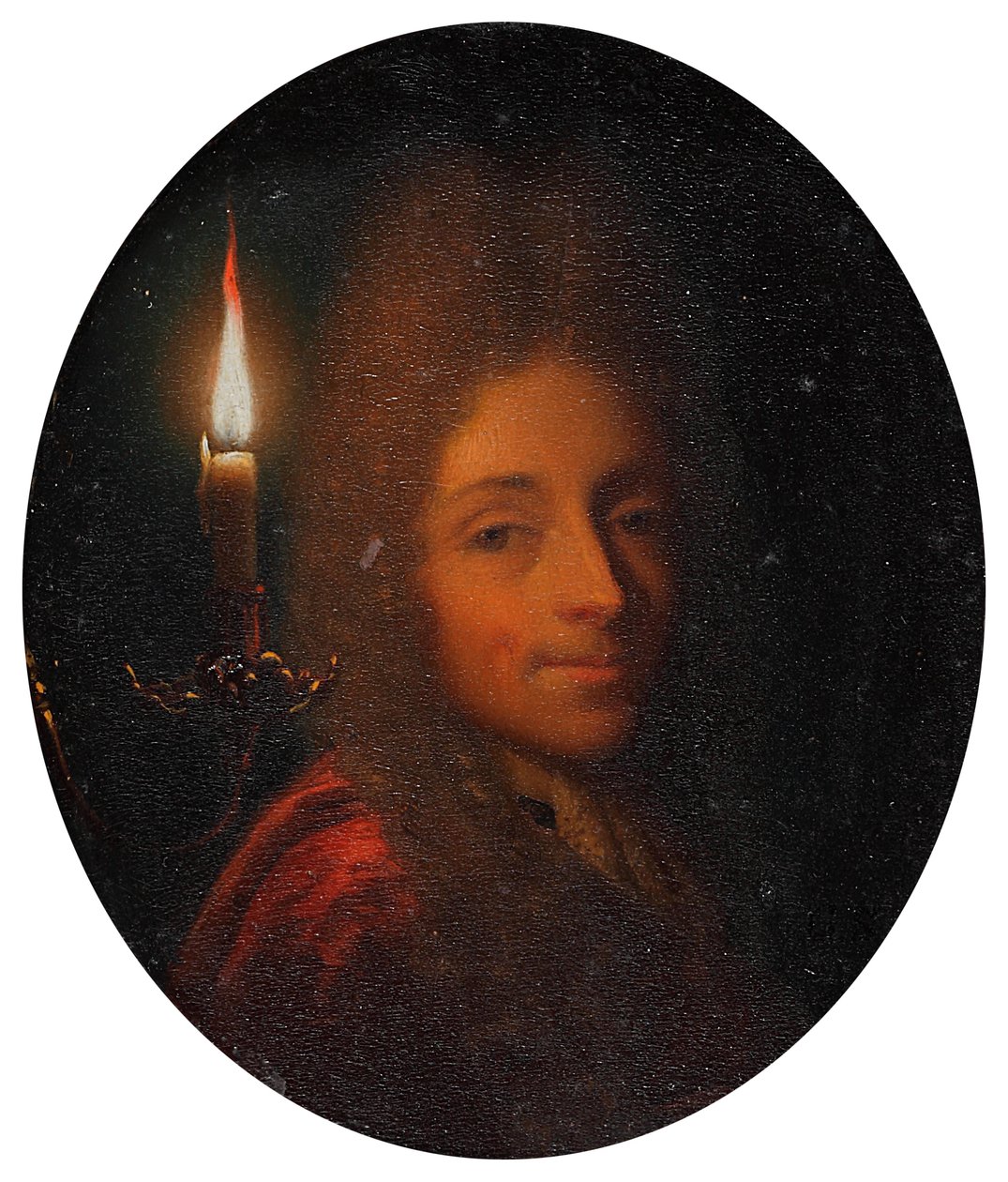 Autorretrato com vela acesa de Godfried Schalcken