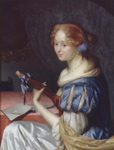 O Luteplayer (painel) de Godfried Schalcken