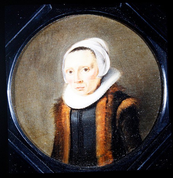 Retrato de uma Mulher (óleo sobre painel) de Gonzales Coques