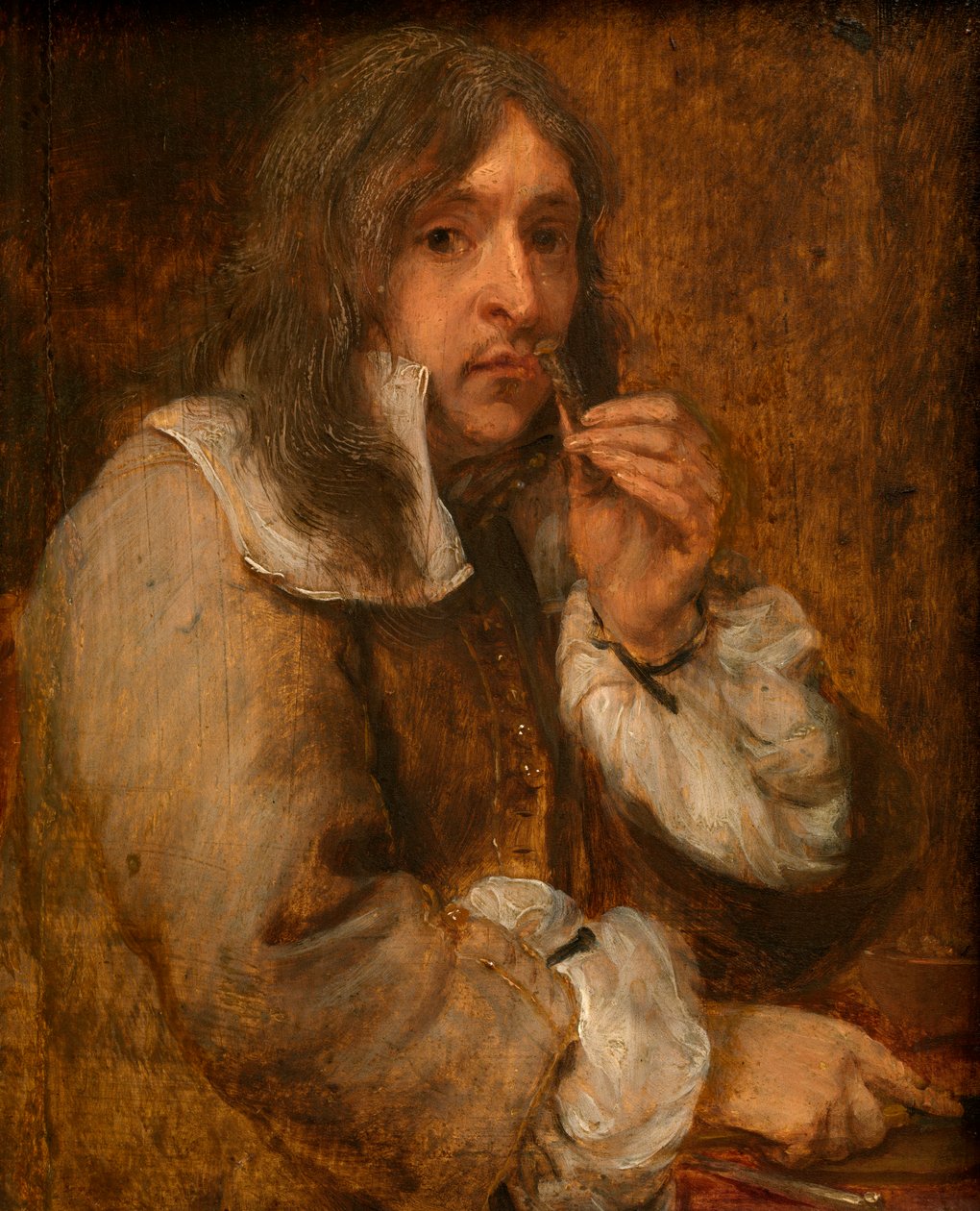 Cheiro (óleo sobre painel) de Gonzales Coques