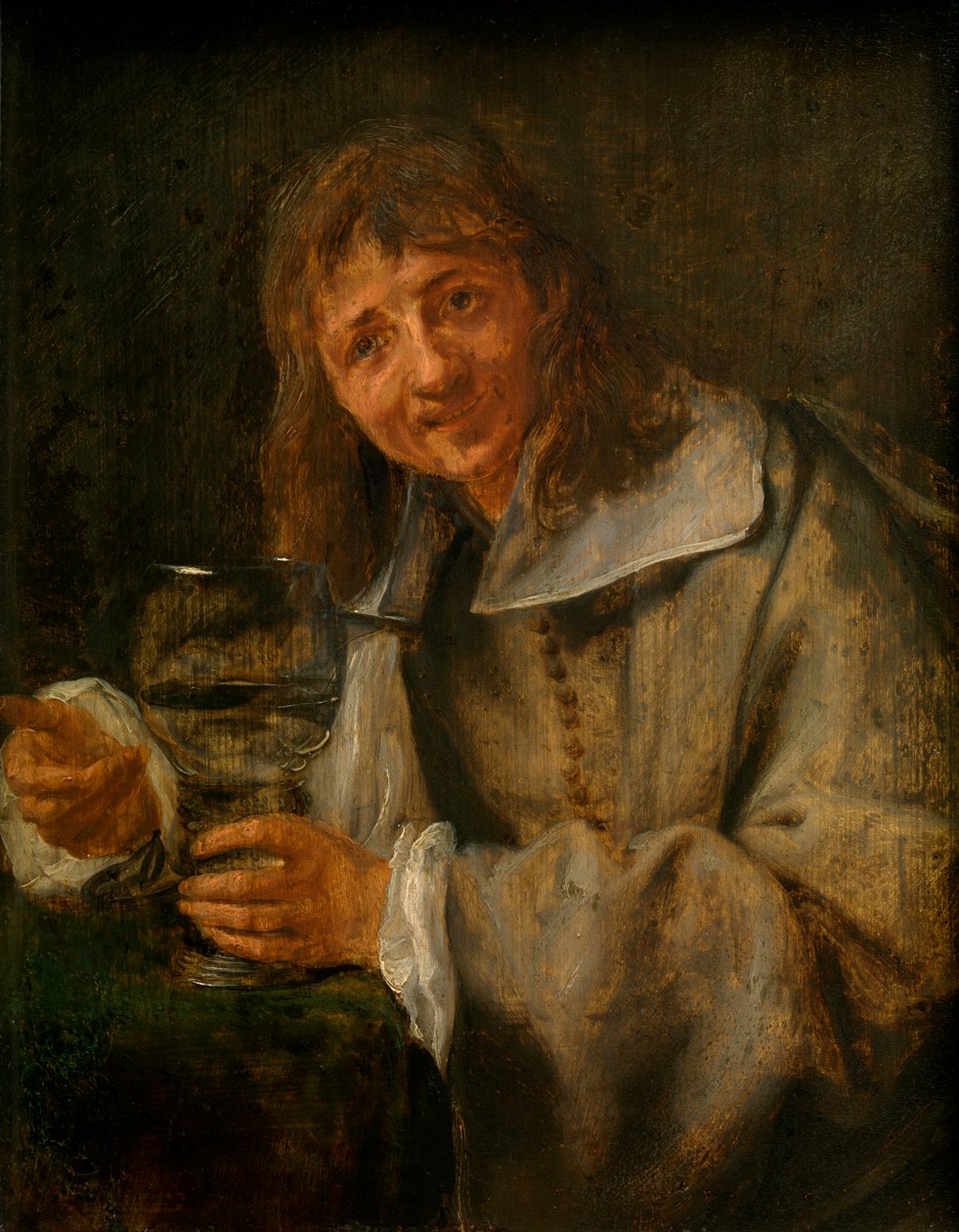 Botão (óleo sobre painel) de Gonzales Coques