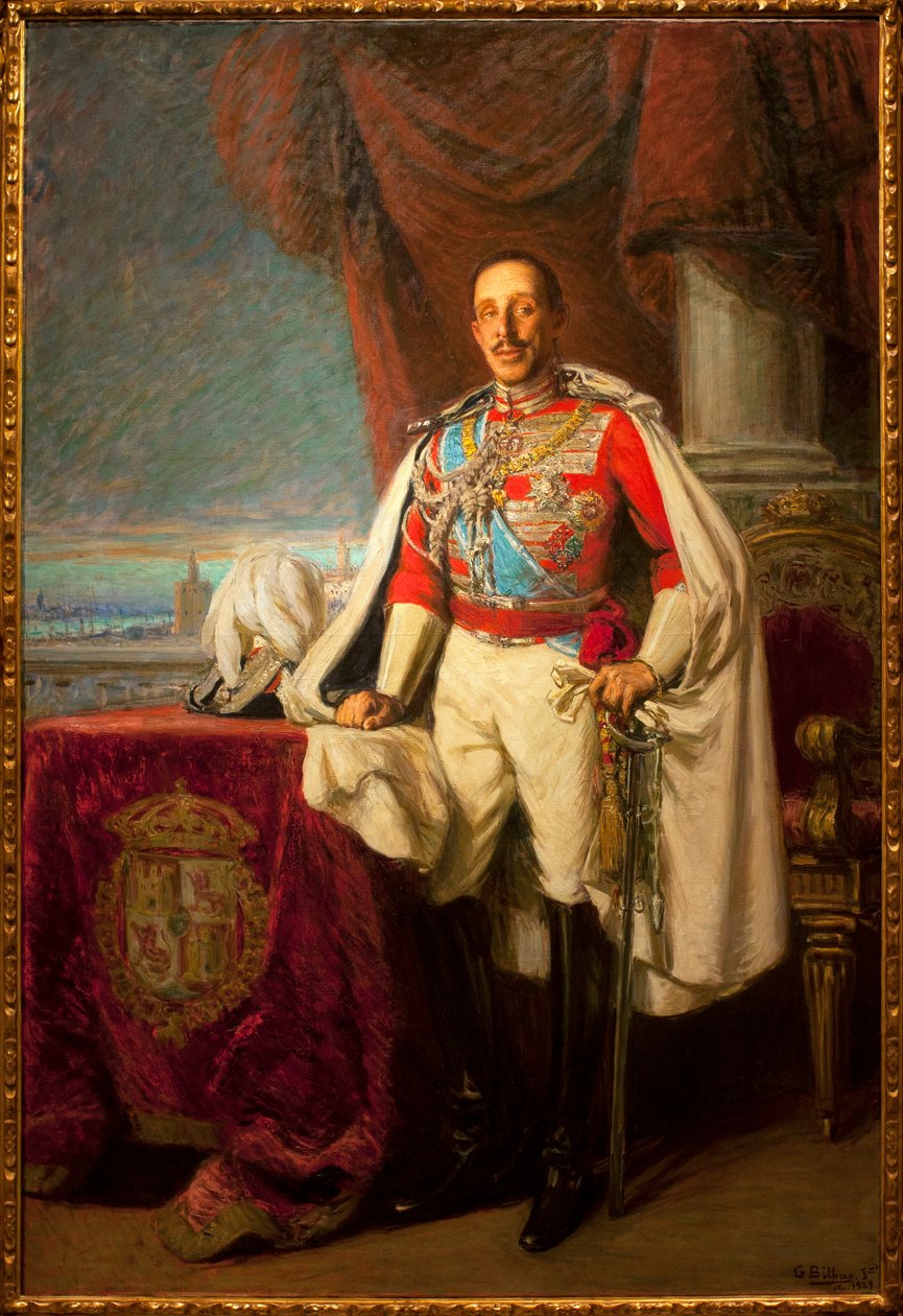 Alfonso XIII de Espanha - Retrato de Alfonso XIII - Pintura de Gonzalo Bilbao Martinez (1860-1938), óleo sobre tela de Gonzalo Bilbao Martinez