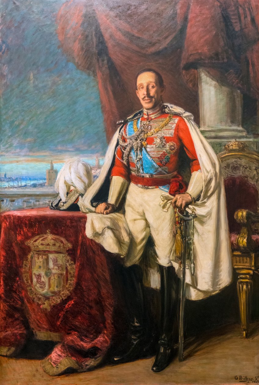 Retrato do rei Alfonso XIII da Espanha de Gonzalo Bilbao Martinez