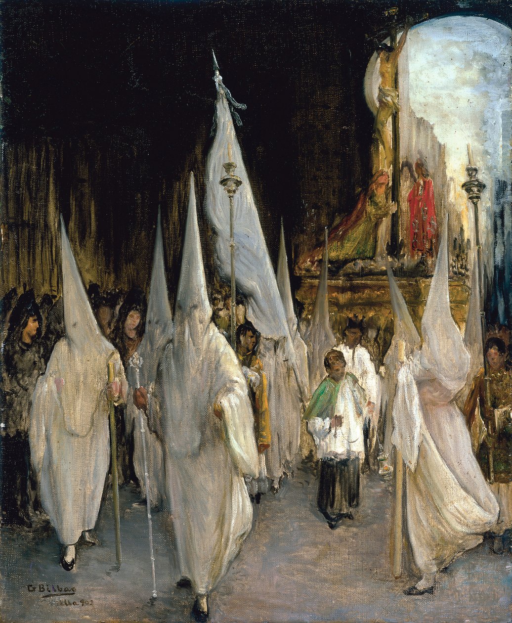 Procissão das Sete Palavras - Bilbao Martinez, Gonzalo (1860-1938) - 1902 - Óleo sobre tela - 54x45 - Museo Carmen Thyssen, Málaga de Gonzalo Bilbao Martinez