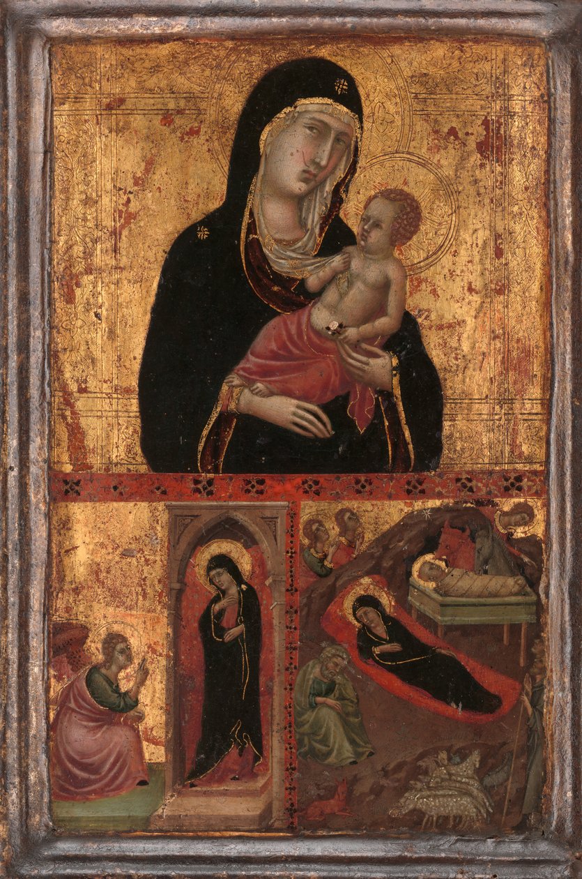 Madonna e Criança com a Anunciação e a Natividade, ca. 1310-15. de Goodhart Master