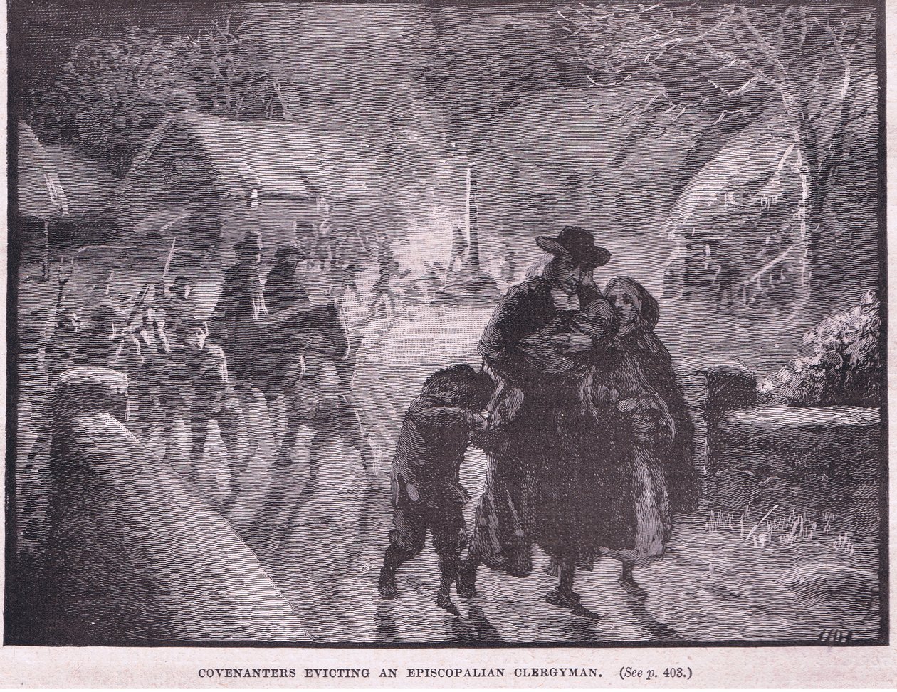 Covenanters expulsando um clérigo episcopal de Gordon Frederick Browne