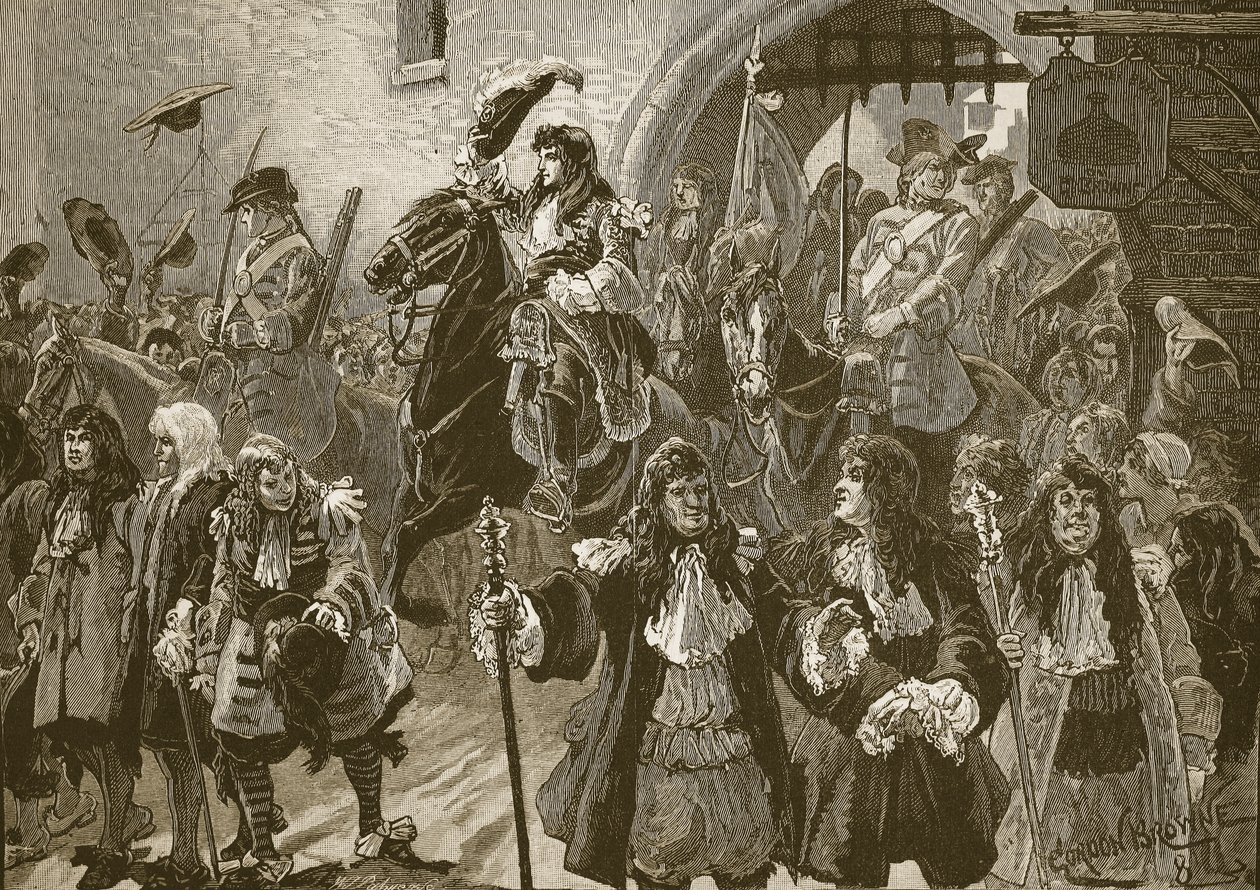 Entrada do Príncipe de Orange em Exeter após seu desembarque em Torbay, 1688 de Gordon Frederick Browne