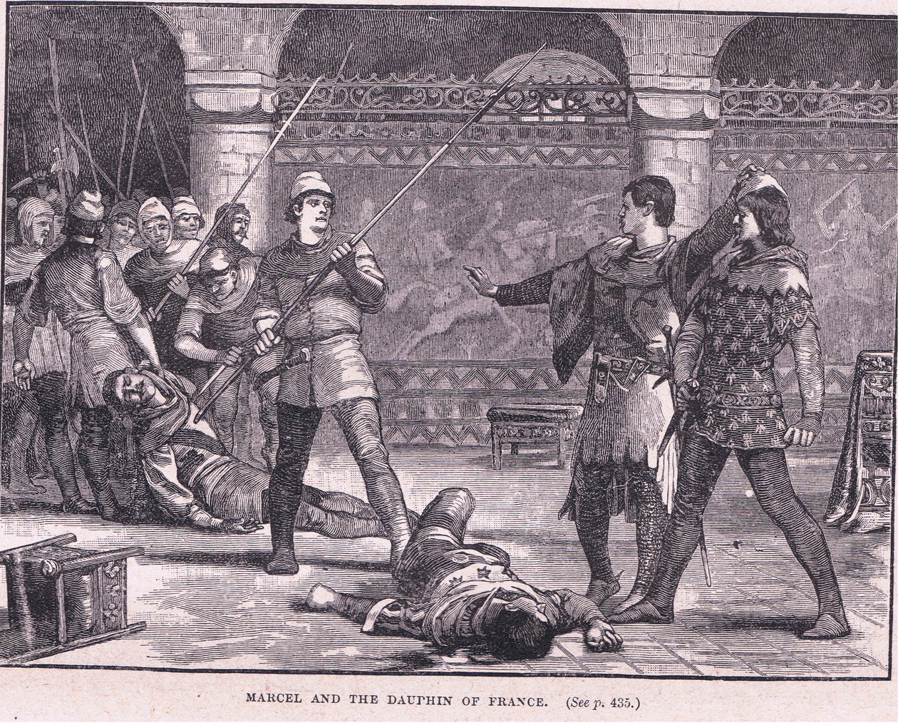 Marcel e o Delfim da França, 1358 dC de Gordon Frederick Browne