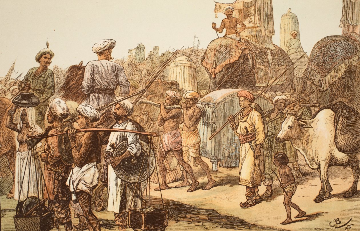 Marcha do Exército Indiano, gravada por WJ Palmer de Gordon Frederick Browne