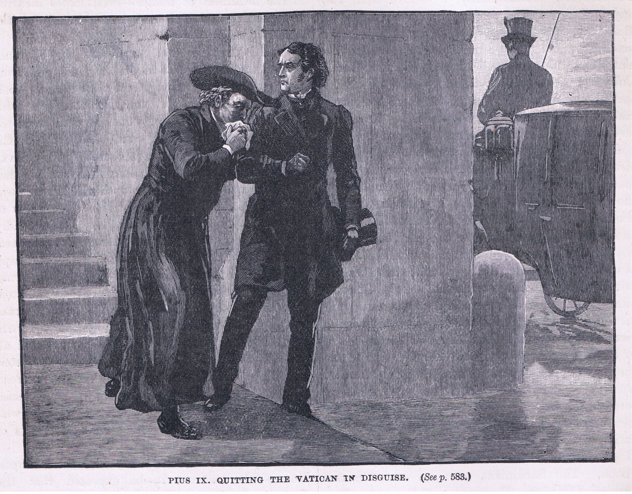 Pio IX abandonou o Vaticano disfarçado em 1843 dC de Gordon Frederick Browne