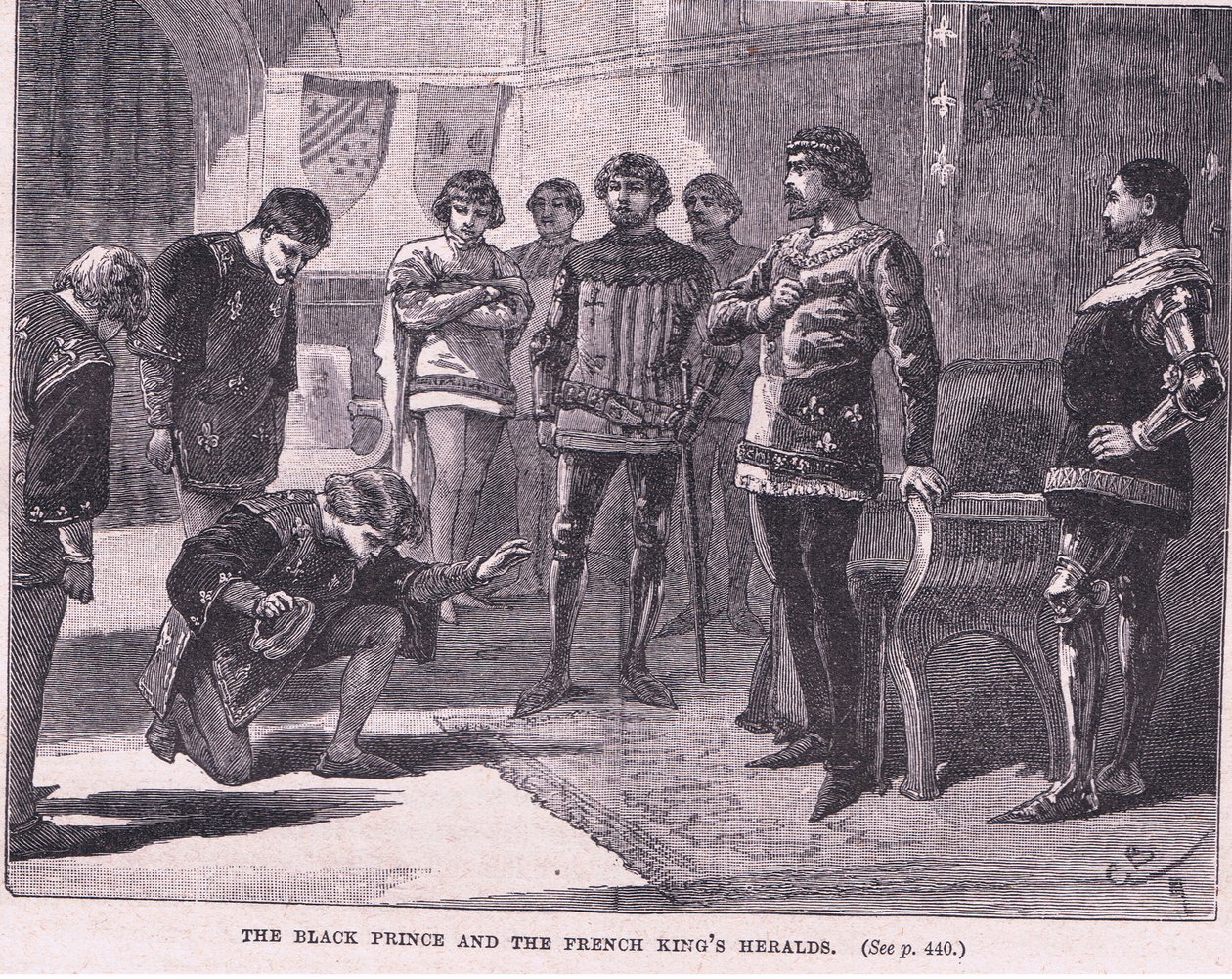 O Príncipe Negro e os heróis do rei francês em 1367 d. de Gordon Frederick Browne