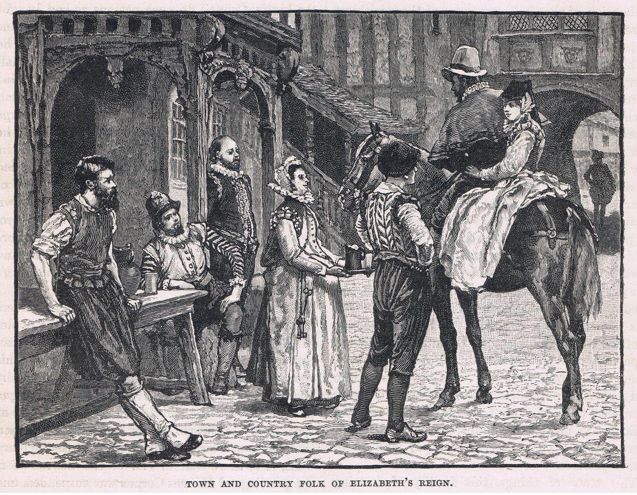 Cidade e folk país do reinado de Elizabeth de Gordon Frederick Browne