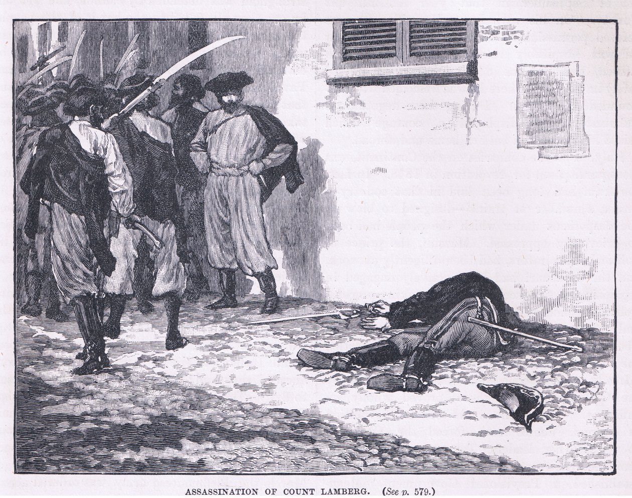 Assassinato do Conde Lamberg em 1849 de Gordon Frederick Browne