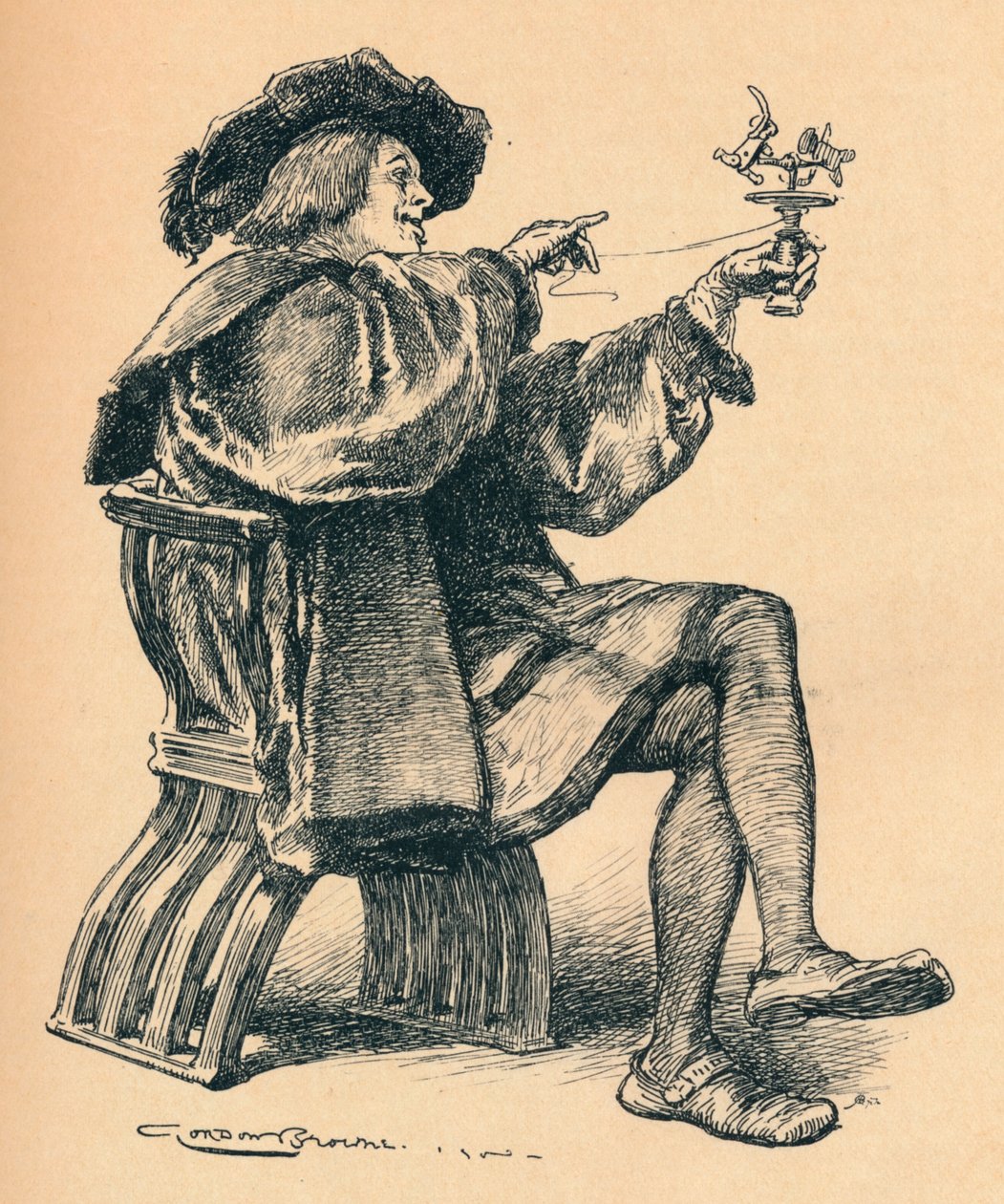 Os fantoches, c1900 de Gordon Frederick Browne