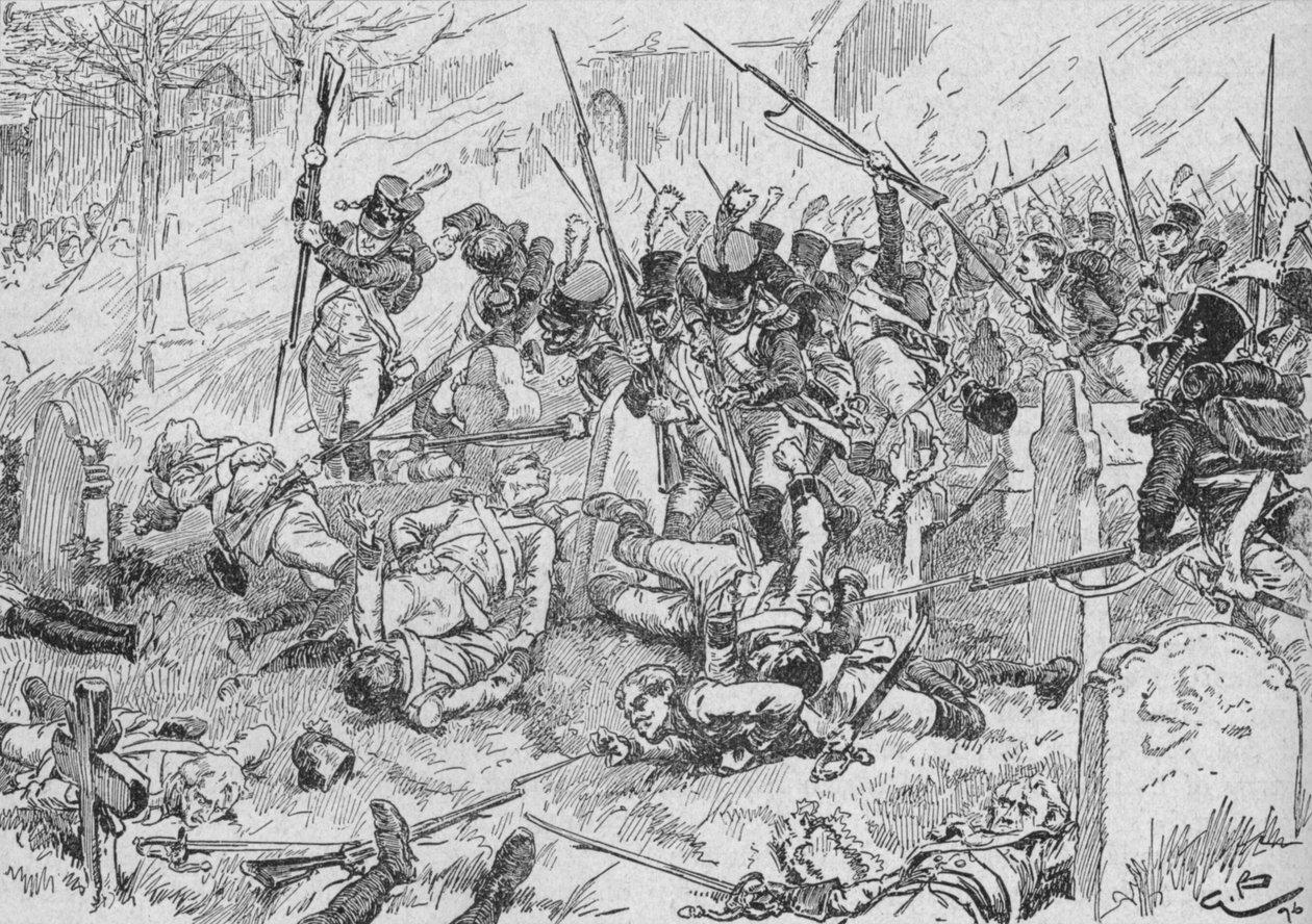 A Guarda Jovem no Cemitério de Essling, 1896, 1902 de Gordon Frederick Browne