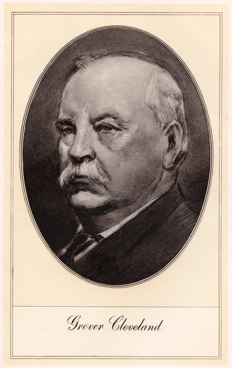 Stephen Grover Cleveland, 22 e 24 Presidente dos Estados Unidos, início do século XX. de Gordon Ross