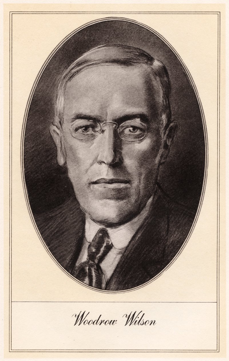 Woodrow Wilson, 28º Presidente dos Estados Unidos, início do século 20 de Gordon Ross