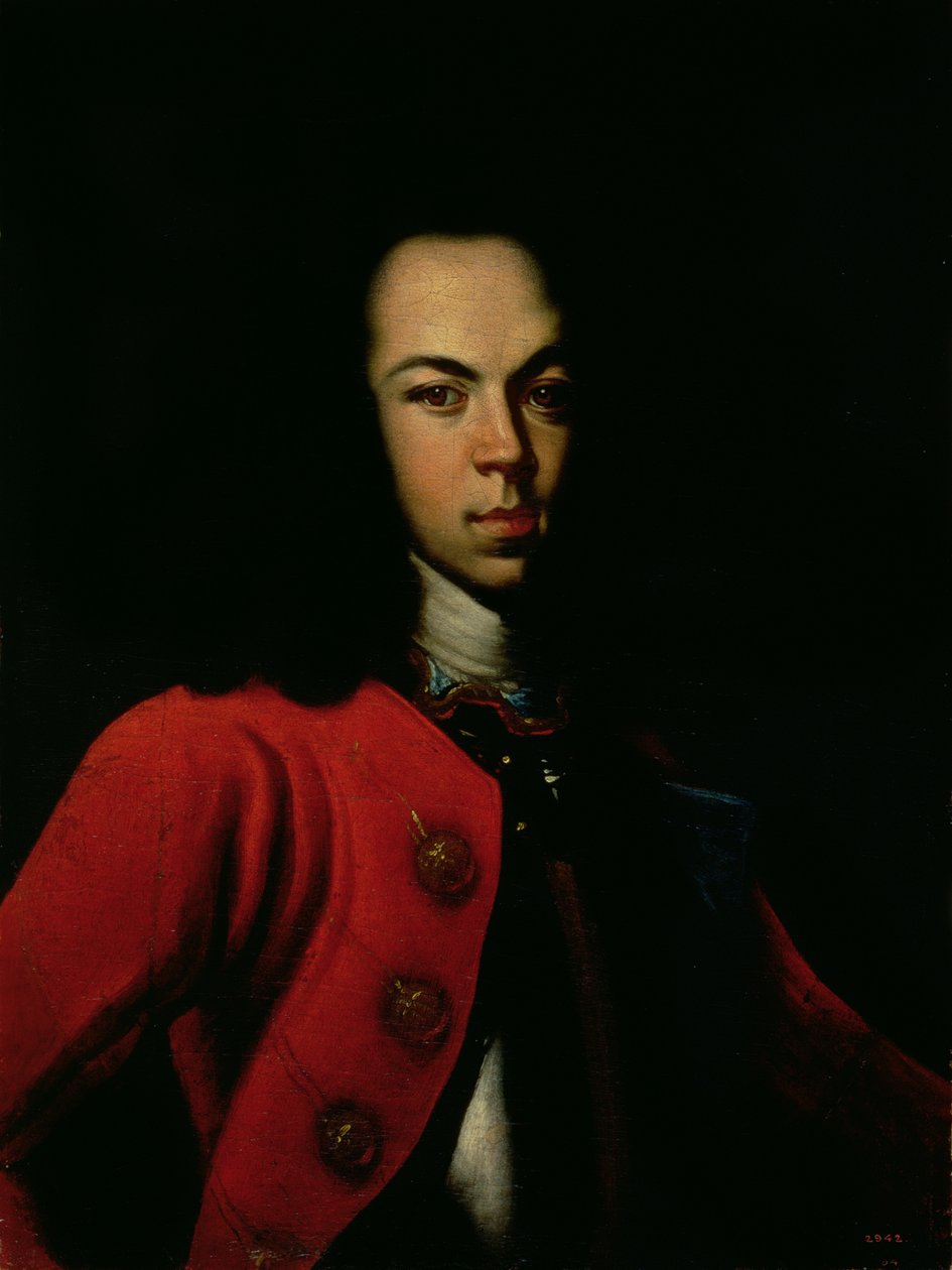 Retrato do Tsarevich Alexei Petrovich (1690-1718) 1710 de Gottfried Danhauer
