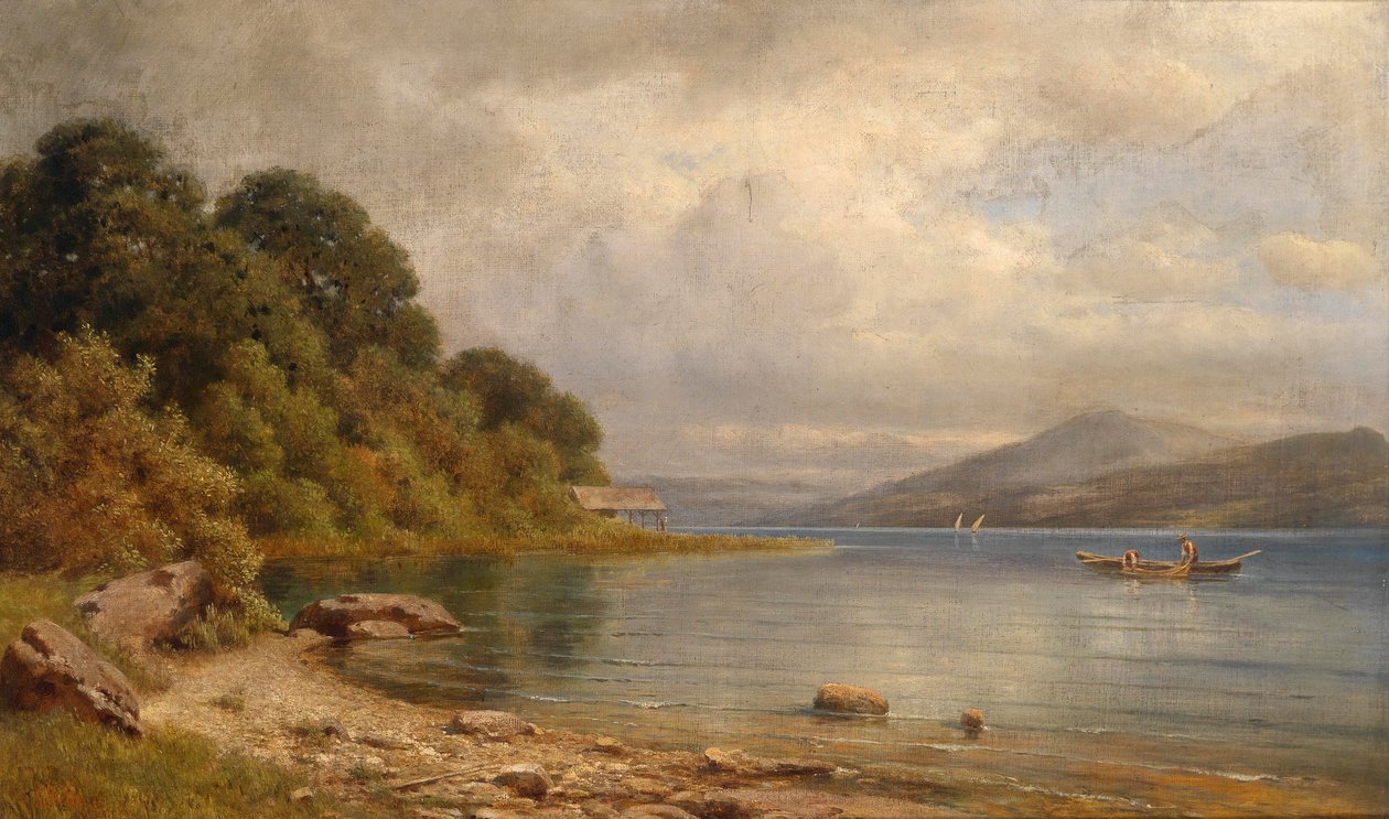 O Wörthersee perto de Velden de Gottfried Seelos