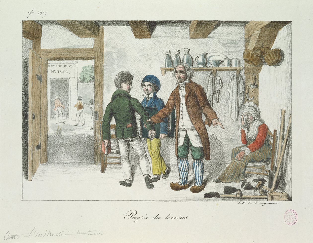 Progresso do Esclarecimento (Educação), 1819 de Gottfried or Godefroy Engelmann