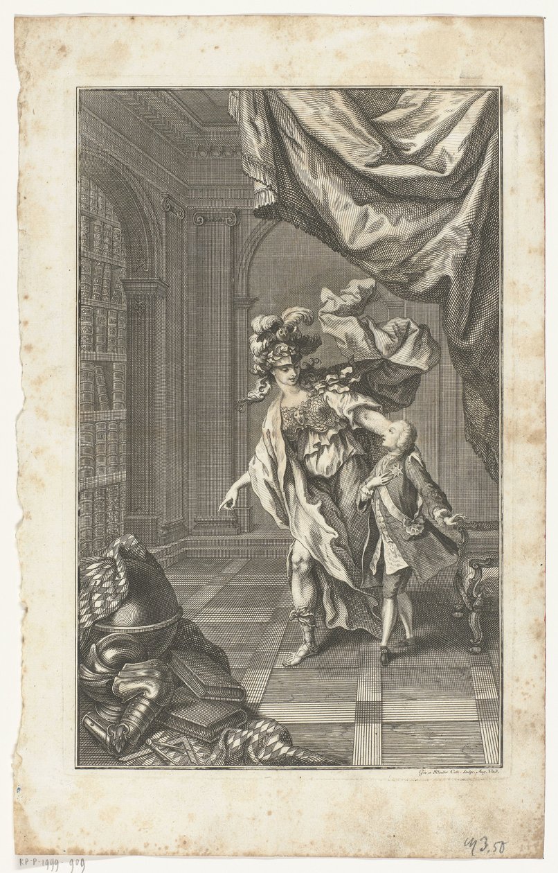 Maximiliano III José acompanhado por Minerva de Gottfried Bernhard Götz