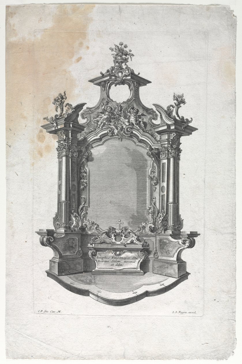 Modelo para Altar para Marceneiros de Gottfried Bernhard Götz