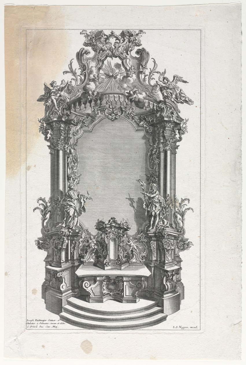 Modelo para Altar para Marceneiros de Gottfried Bernhard Götz
