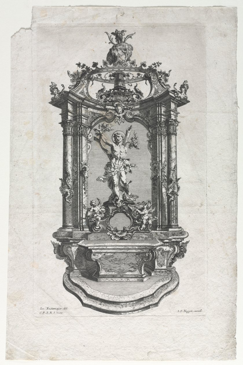 Modelo para Altar para Marceneiros de Gottfried Bernhard Götz