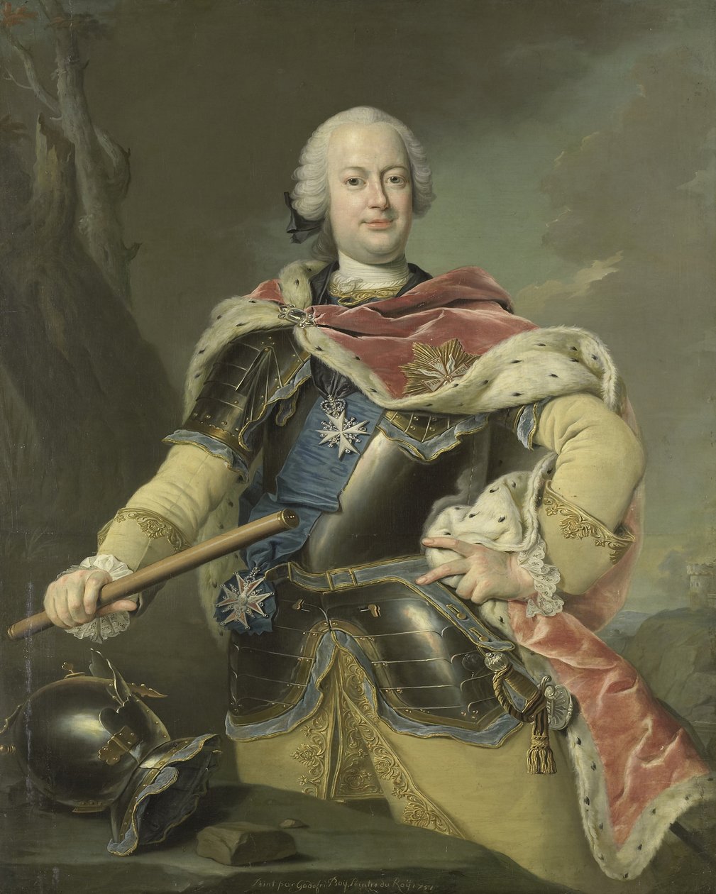 Retrato de Frederick Christian, eleitor da Saxônia 1722-1763, 1751 de Gottfried Boy
