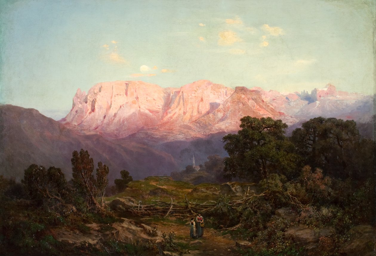 Sciliar com Catinaccio visto de Rampeun de Gottfried Seelos
