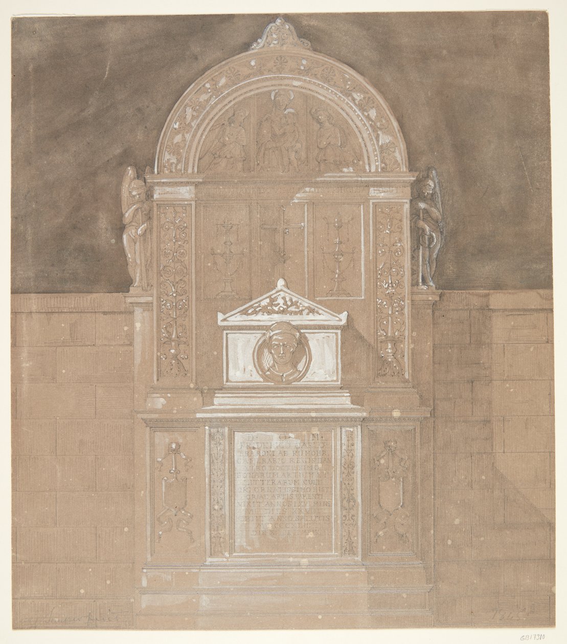 Epitáfio para o Barão C. F. von Rumohr 1845 de Gottfried Semper