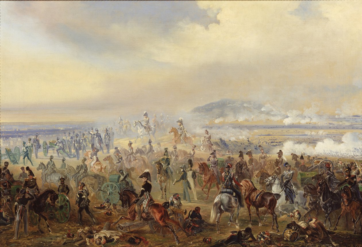 A Batalha de Leipzig em outubro de 1813, 1886 de Gottfried Willewalde