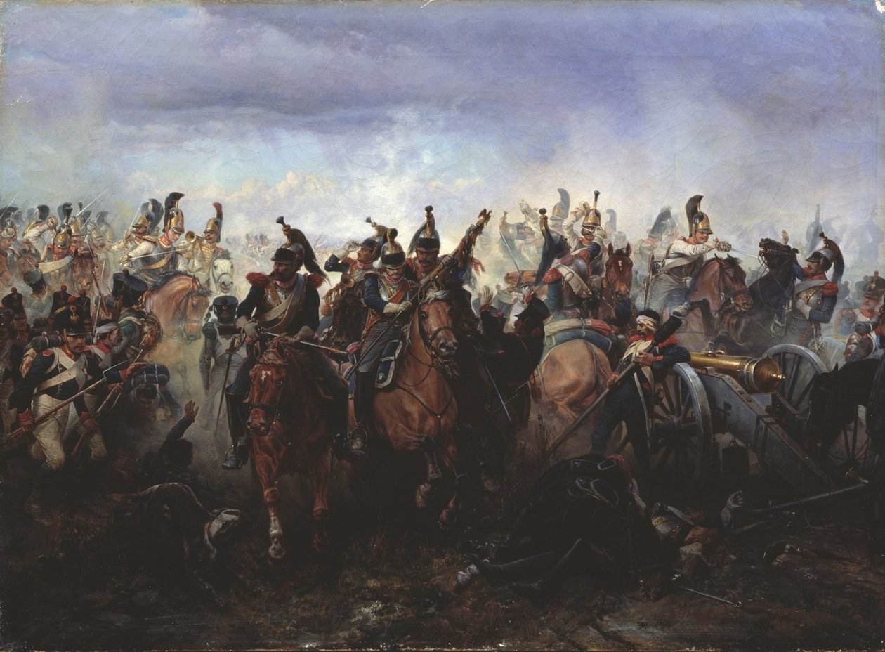 A batalha de Fer-Champenois em 13 de março de 1814, 1891 de Gottfried Willewalde