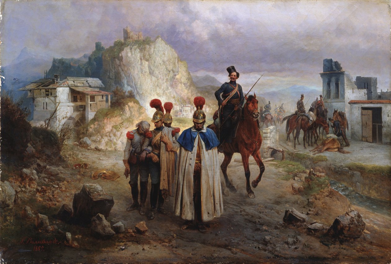 Os franceses cativos em 1814, 1885 de Gottfried Willewalde