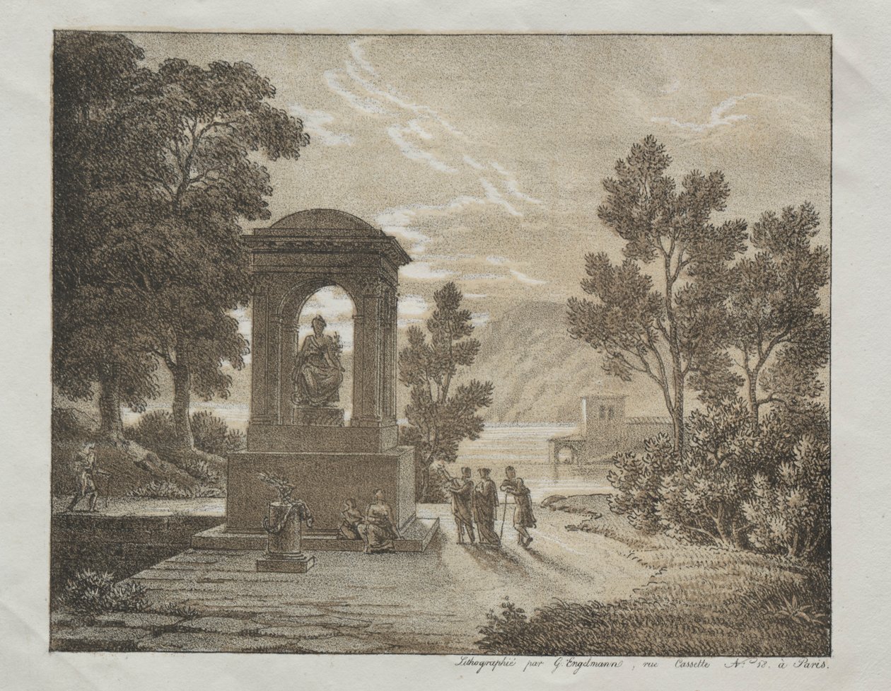 Livro de ensaios de litografia usando diferentes meios de desenho, como giz de cera, caneta, pincel ..., c. 1816 de Gottfried or Godefroy Engelmann