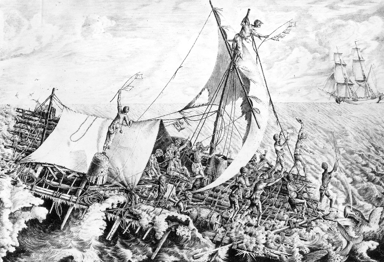 Jangada da Medusa 15 de julho de Gottfried or Godefroy Engelmann
