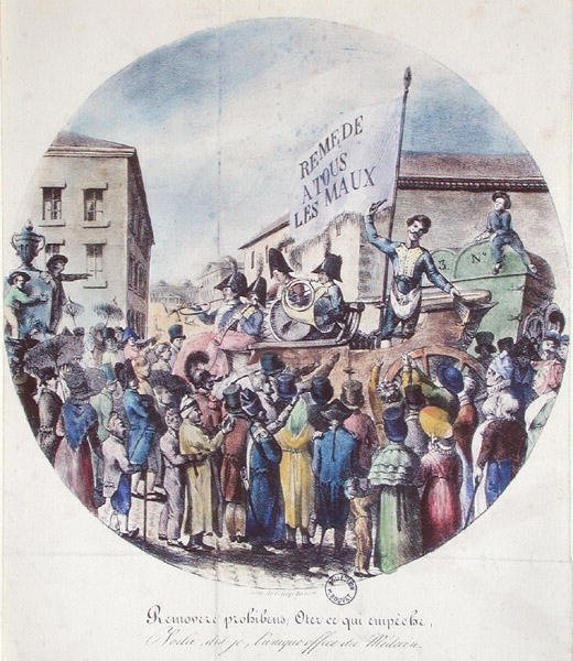 O Charlatão (cor litho) de Gottfried or Godefroy Engelmann