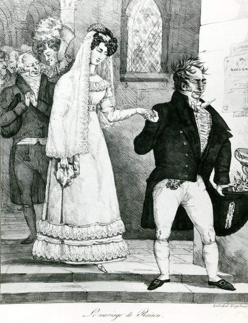 O casamento da conveniência, 1822 de Gottfried or Godefroy Engelmann