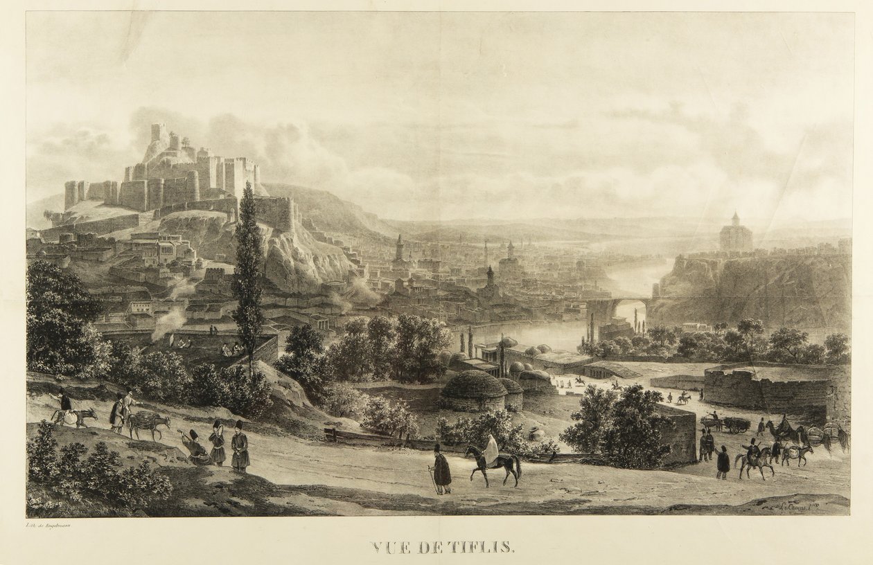 Vista de Tiflis, década de 1830 de Gottfried or Godefroy Engelmann