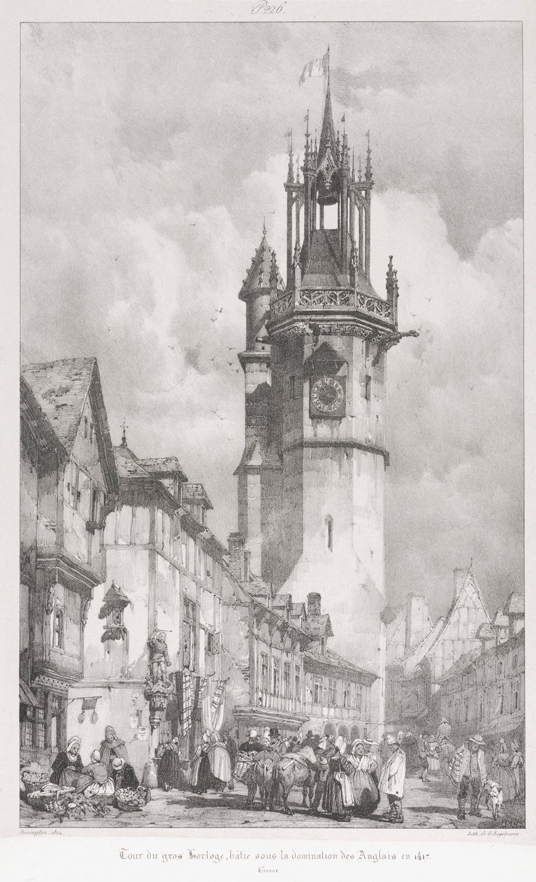 Viagens pitorescas e românticas na França antiga, Normandia ..., 1824. de Gottfried or Godefroy Engelmann