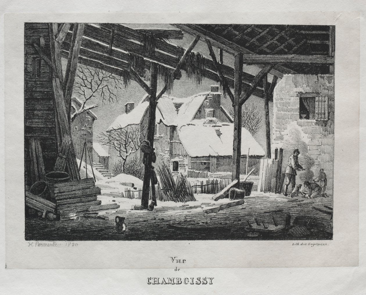 Vista de Chamboissy, 1820. de Gottfried or Godefroy Engelmann